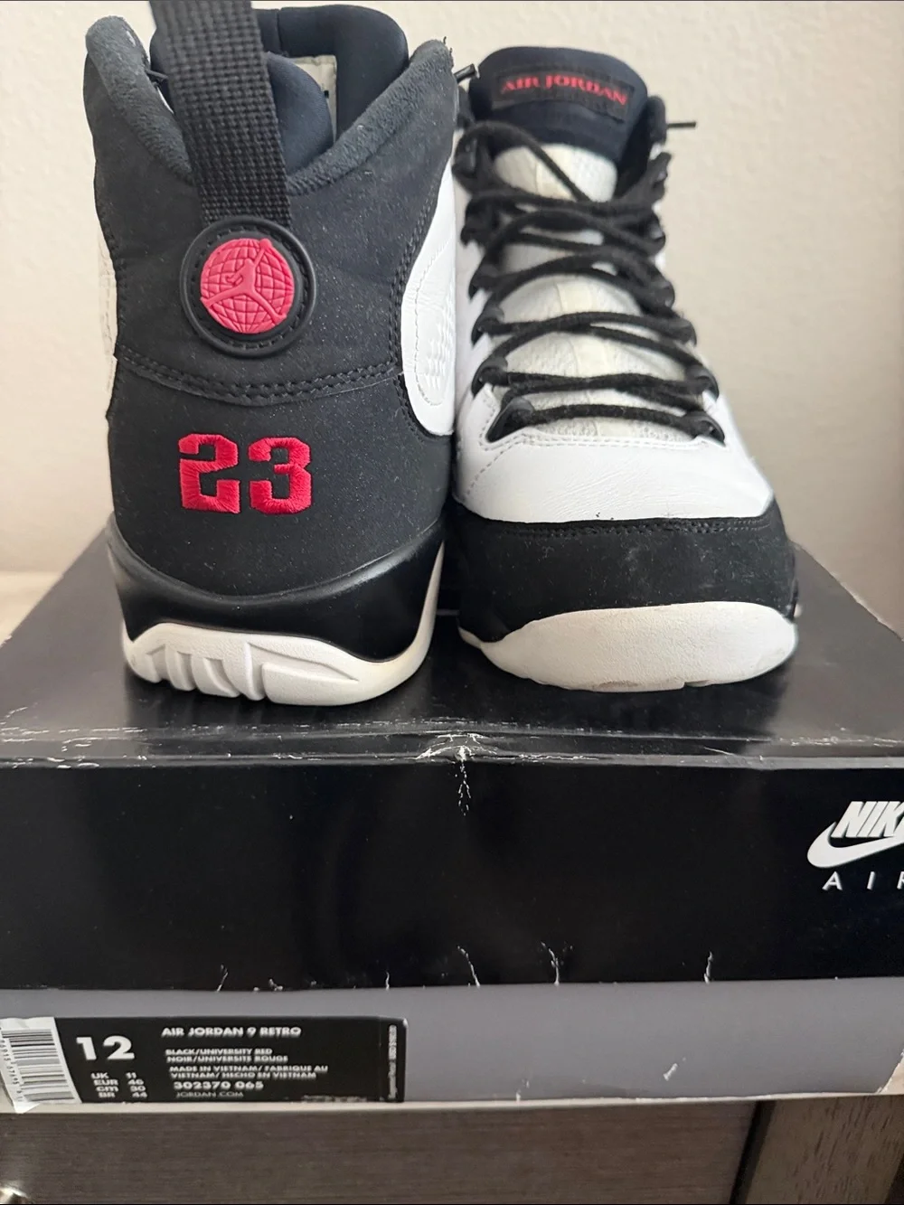 Jordan Black and White High-Top Sneakers